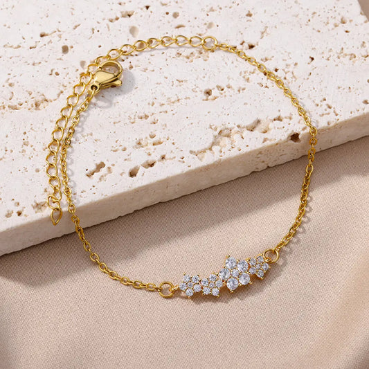 Crystal Zircon Star Girl Y2k Bracelets For Women Stainless Steel Bracelet New Party Wedding Aesthetic Jewelry Gift