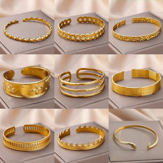 Jesus Bangles Bracelet for Women Stainless Steel Gold Color Luxury Bracelets 2024 Free Shipping Jewelry pulseras mujer bijoux
